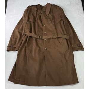Vintage Grais Western Overcoat Mens 42L Chocolate‎ Jacket Coat Made in USA Liner